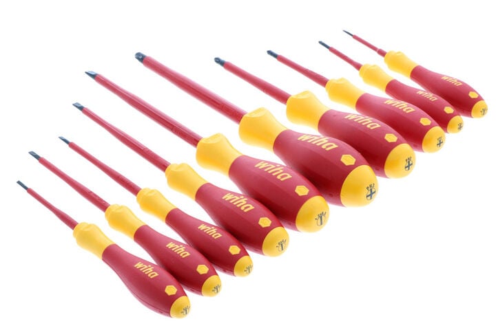 Wiha Insulated Cushion Grip Slotted Screwdriver Set 10 Piece, large image number 3