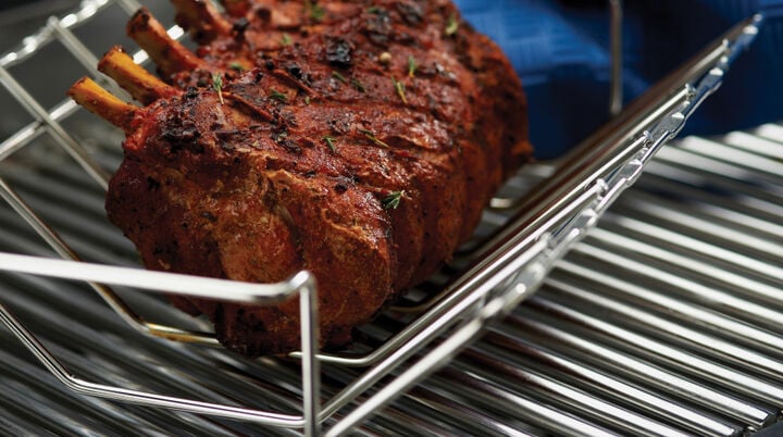 Broil King Stainless Steel Reversible Rib/Skewer Rack, large image number 4
