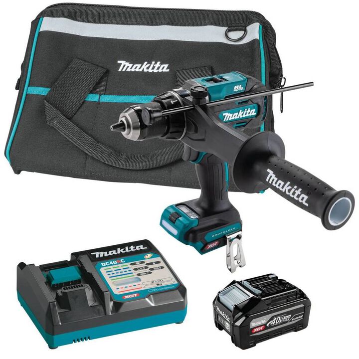 Makita 40V Max XGT 4.0Ah Brushless Cordless 3-Speed 1/2 Inch Hammer Drill Driver Kit