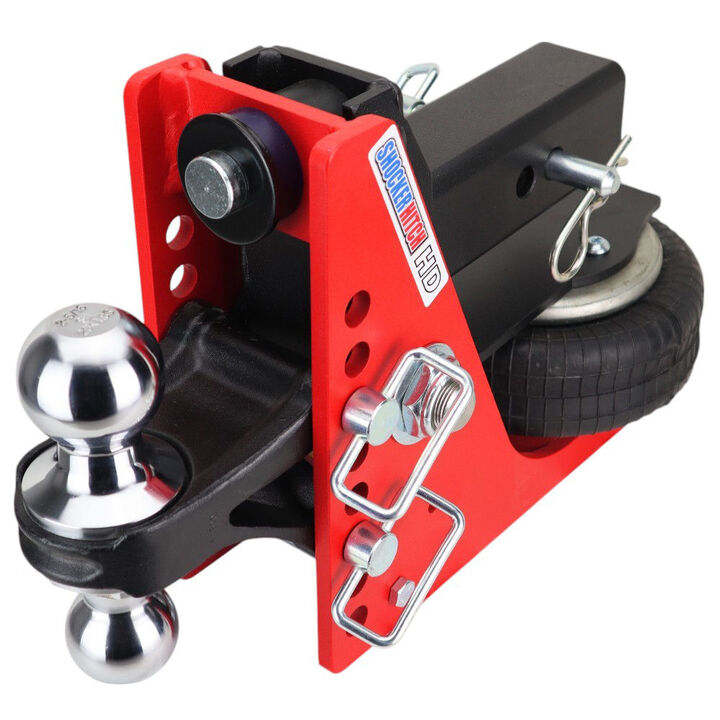 Shocker Hitch HD 20K 2 1/2 Inch Air Receiver Hitch & Chrome Combo Ball Mount with 2 Inch & 2 5/16 Inch Hitch Balls, large image number 1