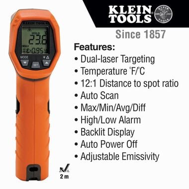 Klein Tools Dual Laser Infrared Thermometer, large image number 1