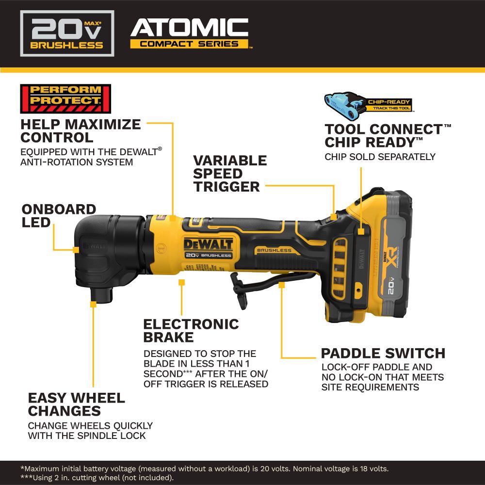 DEWALT ATOMIC 20V MAX Right Angle Die Grinder Kit, large image number 4