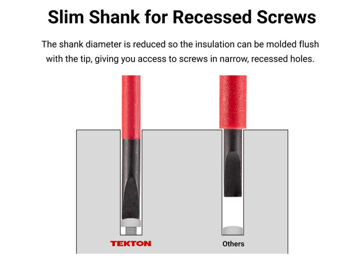 Tekton 4 mm Slotted Insulated Screwdriver 4 Inch Shank, large image number 2