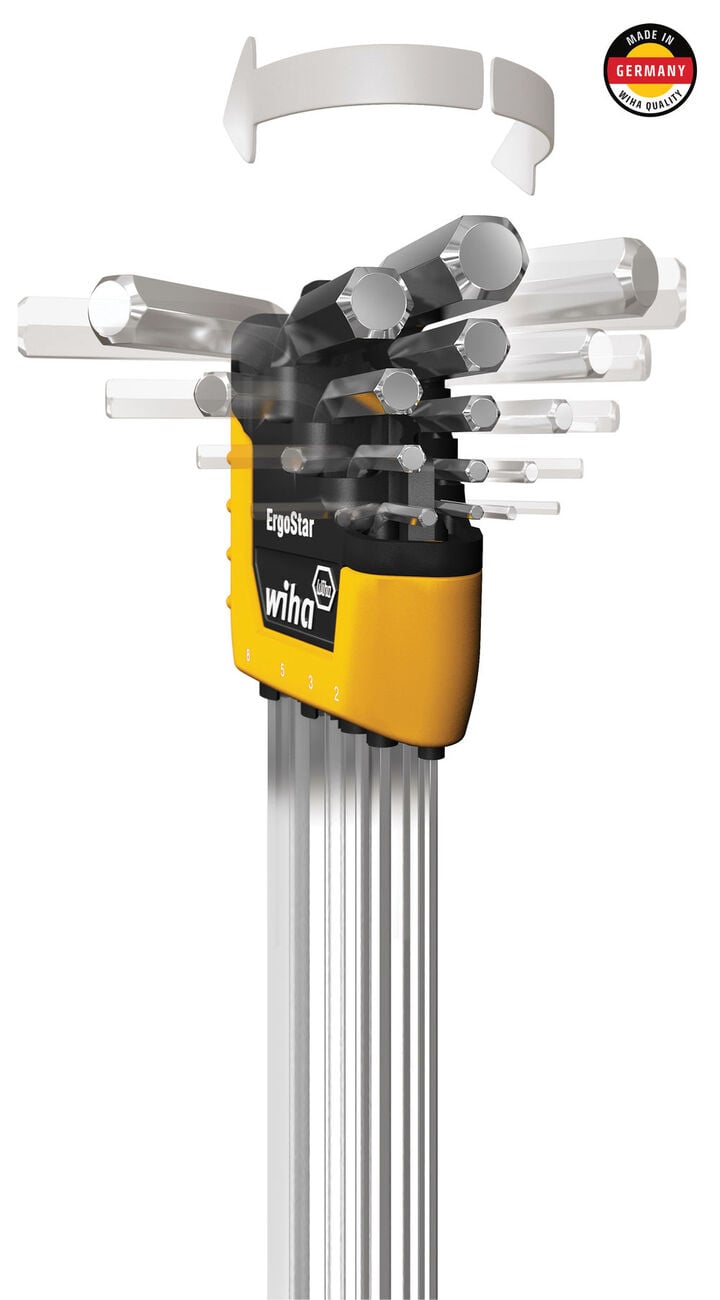 Wiha MagicRing Metric & Inch Ball End Hex L-Key 22 Pc. Set, large image number 9