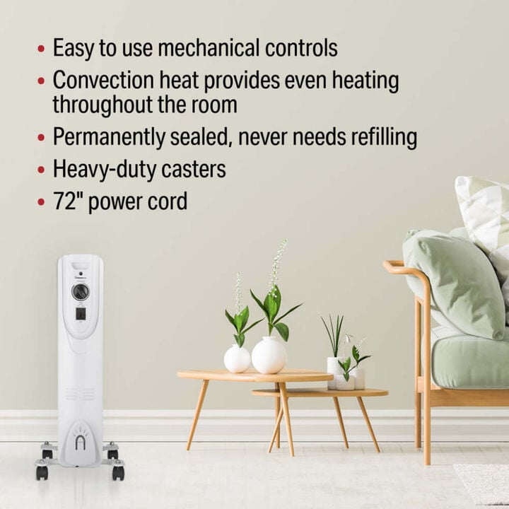 VisionAir 22 In. 600/900/1500W 5118 Btu 194 Sq-Ft. Oil-Filled Heater, large image number 3