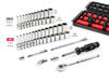 Tekton 1/4 Inch 12 Point Socket and Ratchet Set, (5/32-9/16 Inch, 4-15 mm), small image number 2