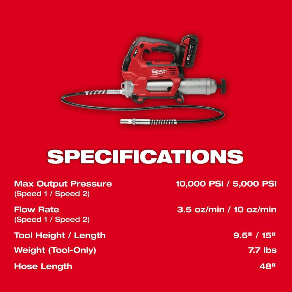 Milwaukee M18 FUEL 1/2in HighTorque Impact Wrench & Grease Gun Combo
