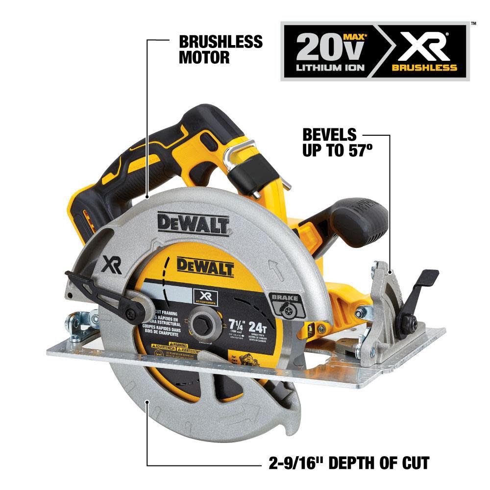 DEWALT DCS570P1 20V MAX 7 1 4 CORDLESS CIRCULAR SAW KIT DCS570P1