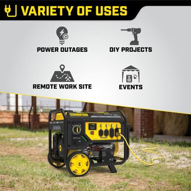 Champion Power Equipment 7500-Watt Dual Fuel Portable Generator with Electric Start, large image number 4