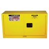 Justrite 17 Gallon Yellow Steel Self Close Flammable Safety Cabinet, small image number 1