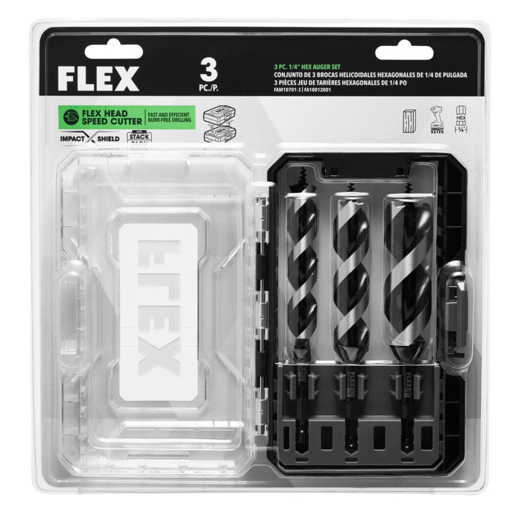 FLEX 1/4in Hex Auger Set 3pc, large image number 1