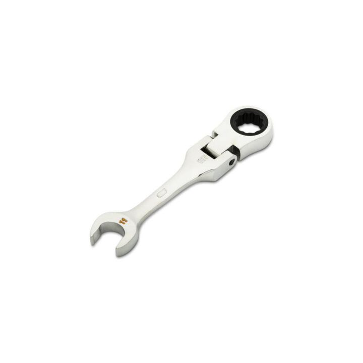 GEARWRENCH 11mm 90-Tooth 12 Point Stubby Flex Combination Ratcheting Wrench, large image number 1