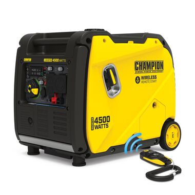 Champion Power Equipment 4500-Watt Wireless Remote Start Inverter Generator with Quiet Technology and CO Shield