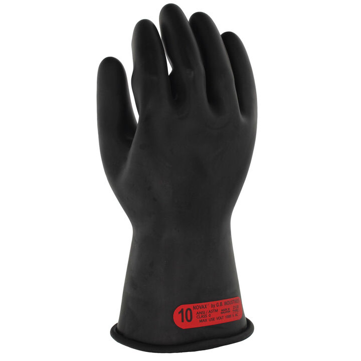 Protective Industrial Products NOVAX Rubber Insulating Gloves Class 0 Black, large image number 1
