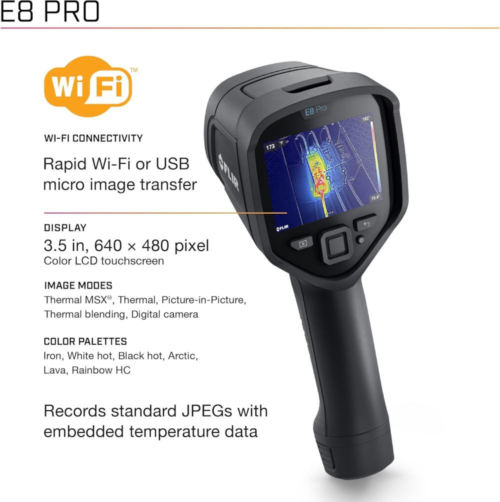 FLIR E8 Pro Thermal Camera with Ignite Cloud Kit, large image number 3