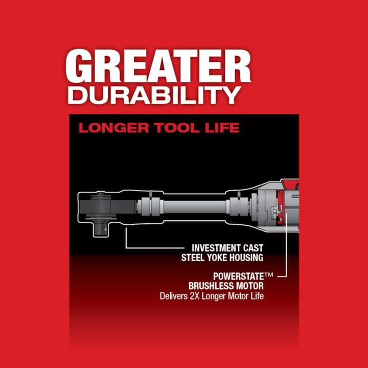 Milwaukee M12 FUEL 3/8 in. Extended Reach Ratchet 1 Battery Kit, large image number 5