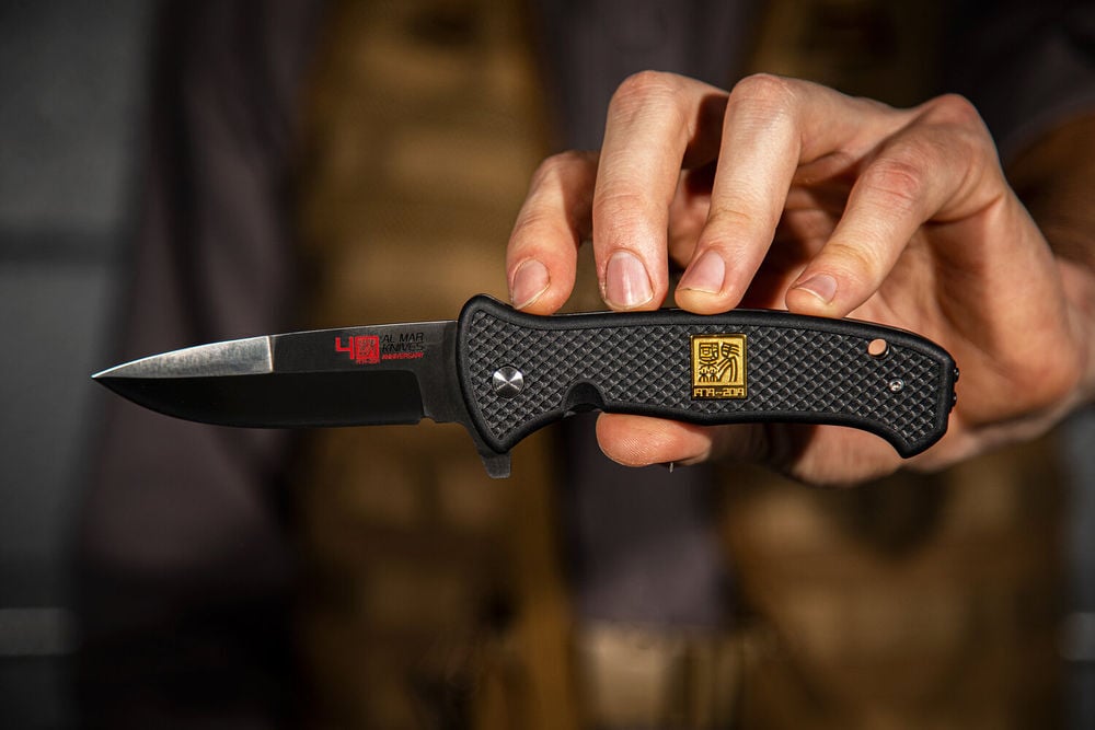 AL MAR Knives SERE 40th Anniversary Collection 3.6in Folding Knife, Black, large image number 2