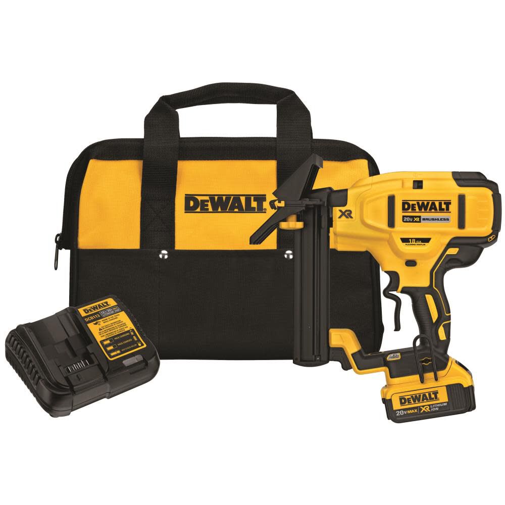 DEWALT 20V MAX XR 18 Ga Flooring Stapler Kit DCN682M1 Acme Tools