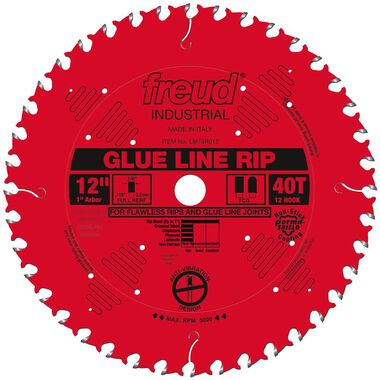Freud 12 In. x 40T Glue Line Ripping Blade, large image number 0