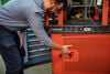 Crescent RAILWORKS 2 Shelf Industrial Utility Cart with 5 Inch Hard Casters and Mesh Single Door Lockable Storage, small image number 4