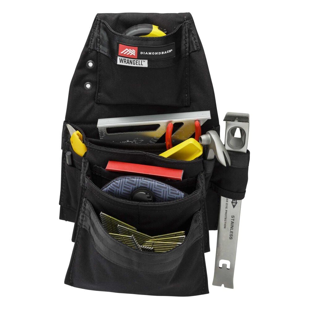 Diamondback Toolbelts Left Side Wrangell 2.0 Non-Dominant Tool Belt Pouch, Black – DB2-47-BK-L-A