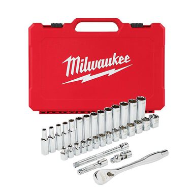 Milwaukee 3/8 in. Drive 32 pc. Ratchet & Socket Set - Metric, large image number 0