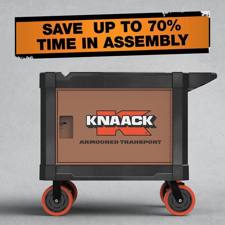 Knaack 45.5 Inch x 27 Inch x 37 Inch Steel and HDPE Armored Transport, Blue, large image number 10