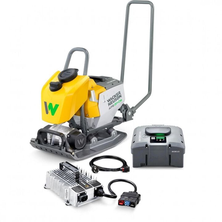 Wacker Neuson APS1550WE Battery Vibratory Plate with 2 BOB10 Batteries & Charger, large image number 3