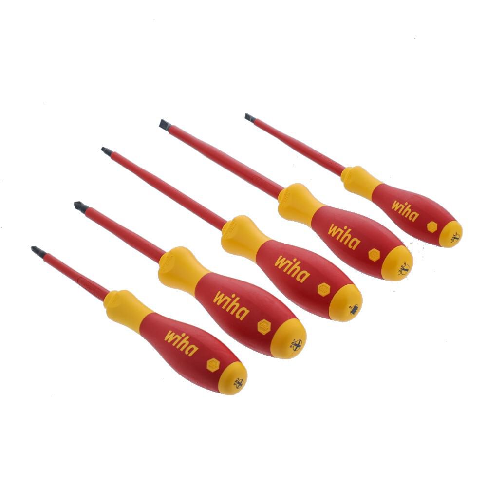 Wiha Insulated SoftFinish Slotted/Phillips Screwdriver Set 5 Pieces, large image number 5
