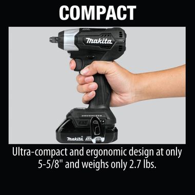 Makita 18V LXT Sub Compact 3/8in Sq Drive Impact Wrench Kit, large image number 3