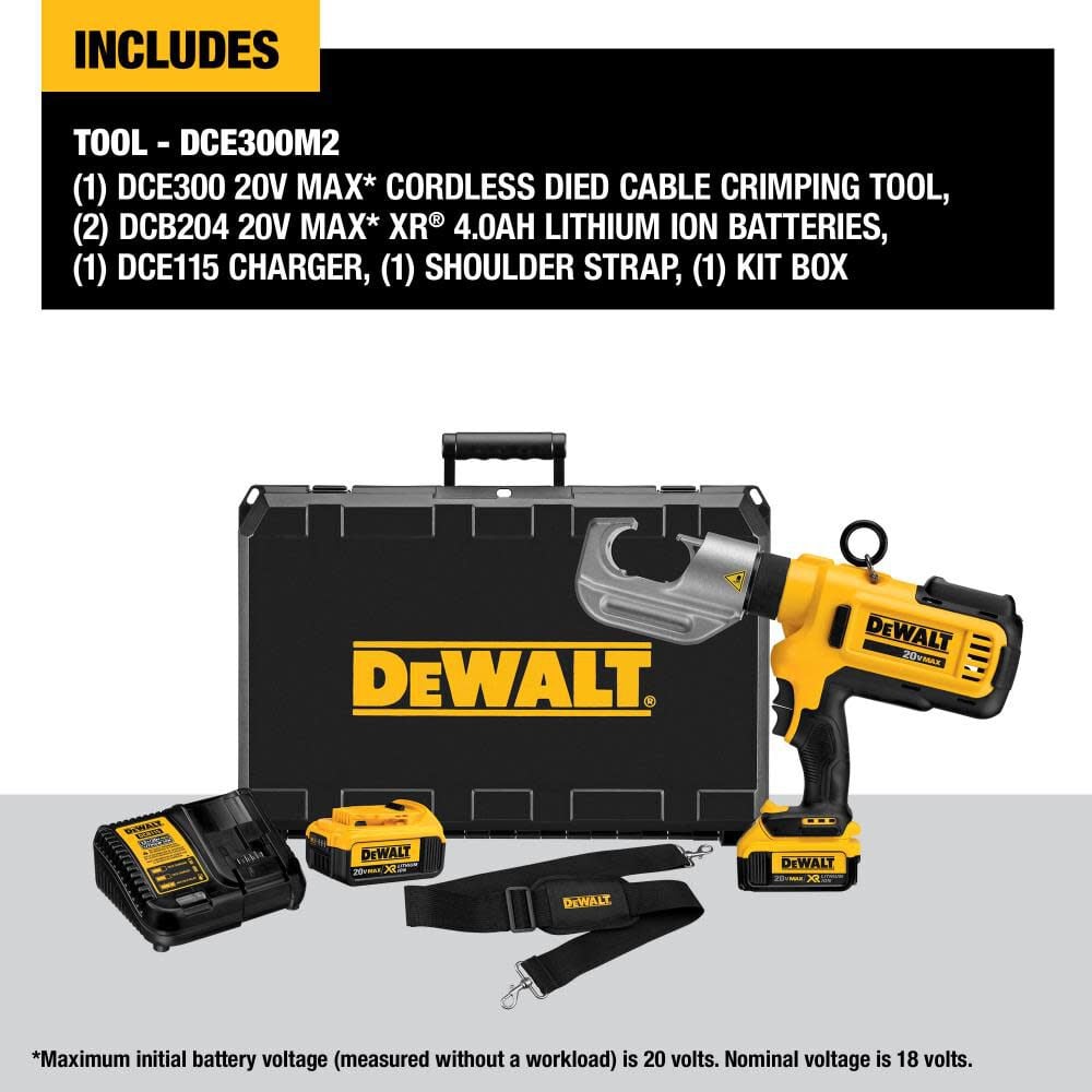 DEWALT 20V MAX Cordless Died Electrical Cable Crimping Tool Kit, large image number 7