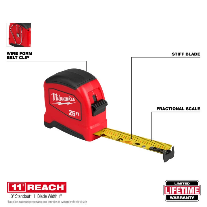 Milwaukee 25 Ft Tape Measure, large image number 1