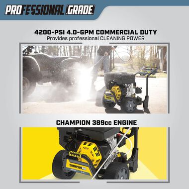 Champion Power Equipment Pro 4200-PSI 4.0-GPM Commercial Duty Low Profile Gas Pressure Washer, large image number 7