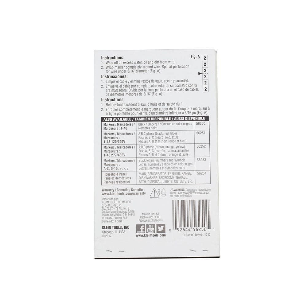 Klein Tools Wire Marker Book 1-48, large image number 8