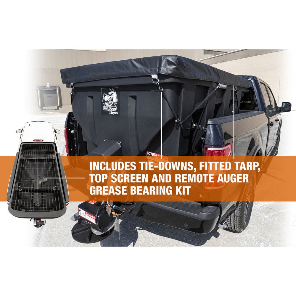 Buyers Products Company SaltDogg 1.5 Cubic Yard Electric Poly Hopper Spreader, large image number 7