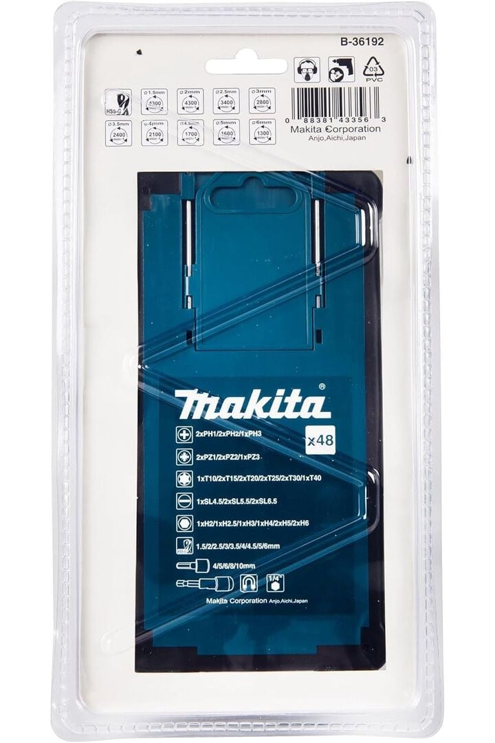 Makita 48-Piece Metric HSS Drill Bit/Screw Bit and Socket Set, large image number 3