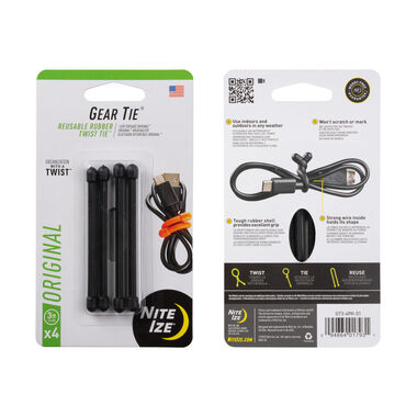 Nite Ize Gear Tie® Reusable Rubber Twist Tieu2122 (Size: 3" / 24 "ProPack