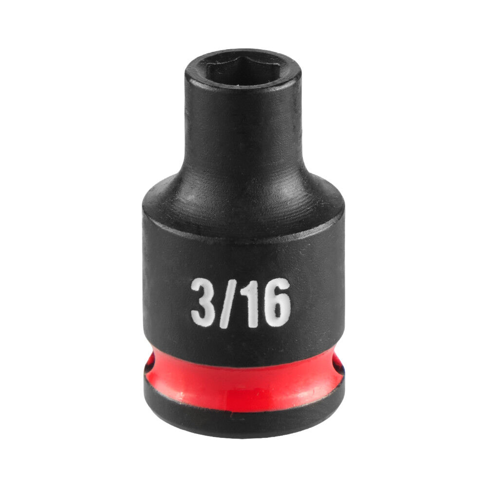 Milwaukee SHOCKWAVE Impact Duty 1/4 Inch Drive 3/16 Inch Standard 6 Point Socket - 49-66-6000
