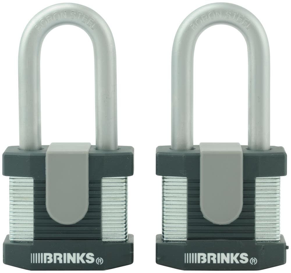 Brinks 2-Pack 2-in Steel Shackle Keyed Padlocks – 672-52201