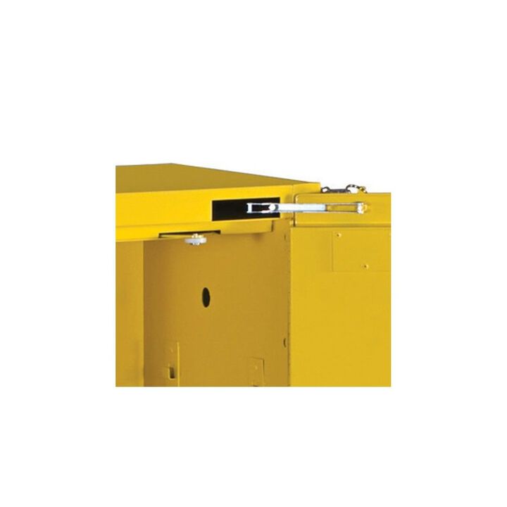 Justrite 12 Gallon Yellow Steel Self Close Flammable Cabinet, large image number 5