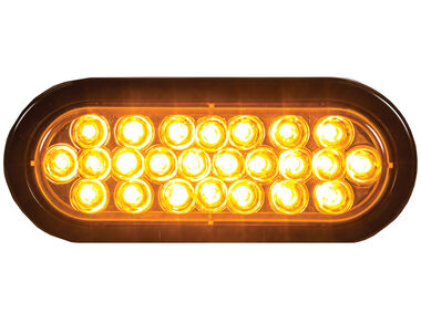 Buyers Products Company 6 Inch Amber Oval Recessed Strobe Light with 24 LED