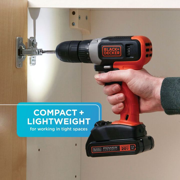Black and Decker 20V MAX Cordless Drill/Driver Kit, large image number 3