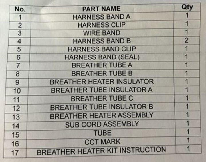 Honda Breather Tube Heater, large image number 1