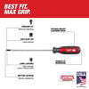 Milwaukee 6 Inch Cushion Grip Screwdriver 2 Piece Set USA, small image number 3