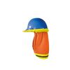 Occunomix Mesh Hard Hat Shade Hi-Vis Lime with Orange Stripe, small image number 3