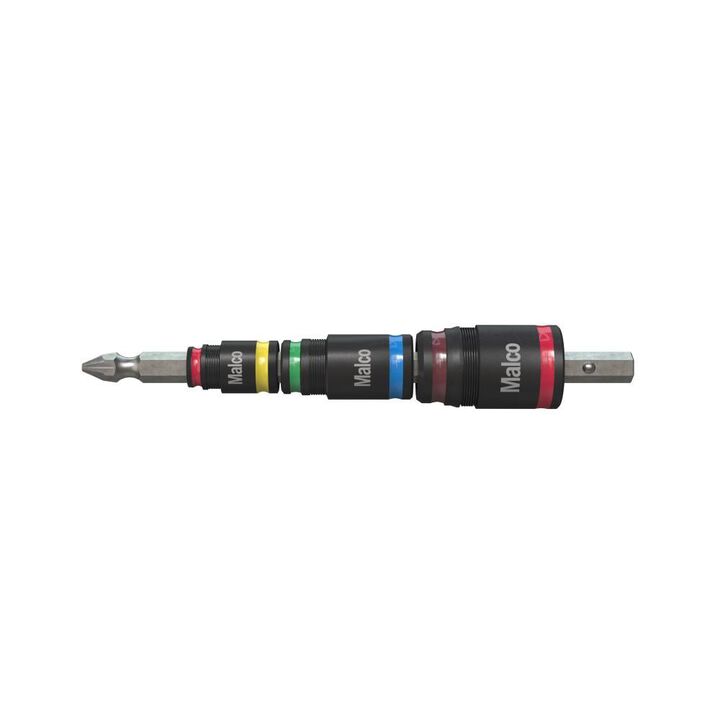 Malco Products 7-in-1  C-RHEX Flip Bit Socket Set, #2 Phillips Model  with 1/4"-5/16", 11/32 - 3/8", 1/2"-7/16" socket sizes, large image number 1