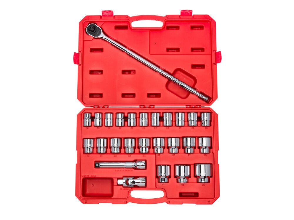 Tekton 3/4 Inch 12 Point Socket and Ratchet Set Case, 26 Pieces (19-50 mm), large image number 2