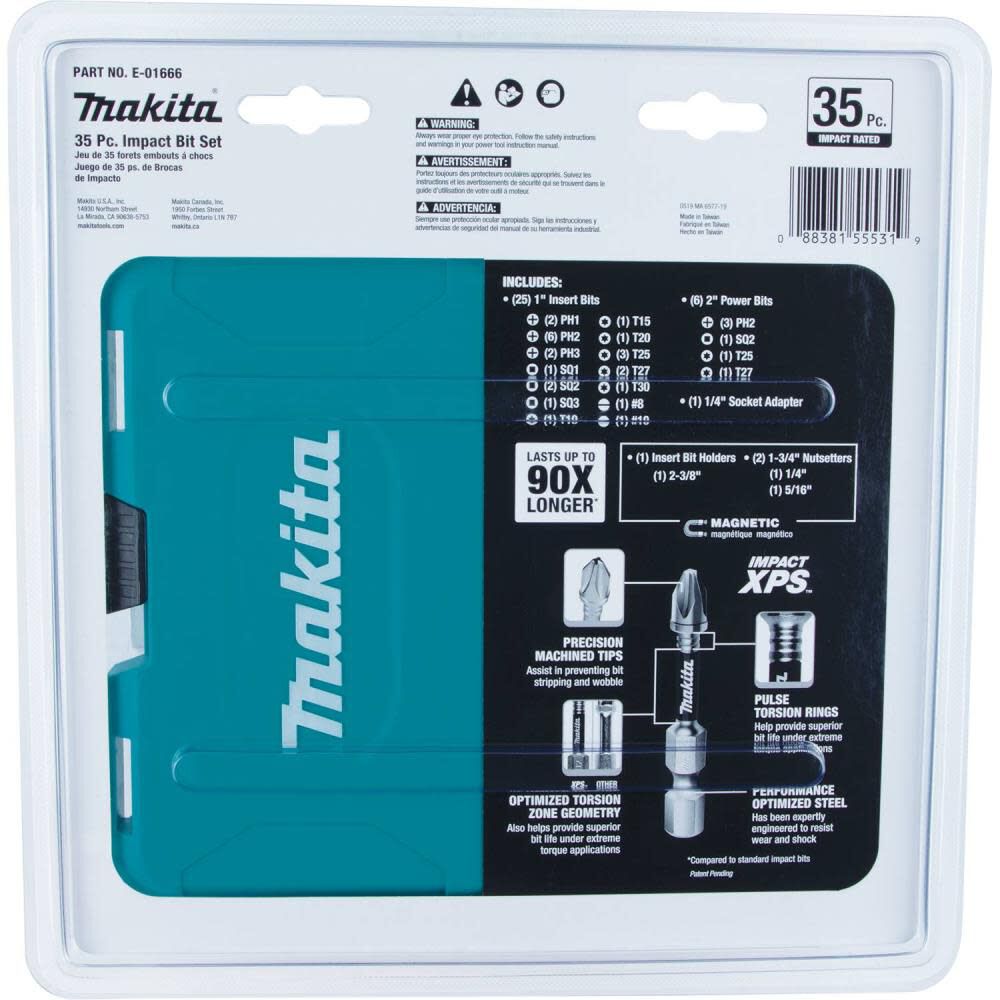 Makita Impact XPS 35 Pc. Impact Bit Set E 01666 Acme Tools