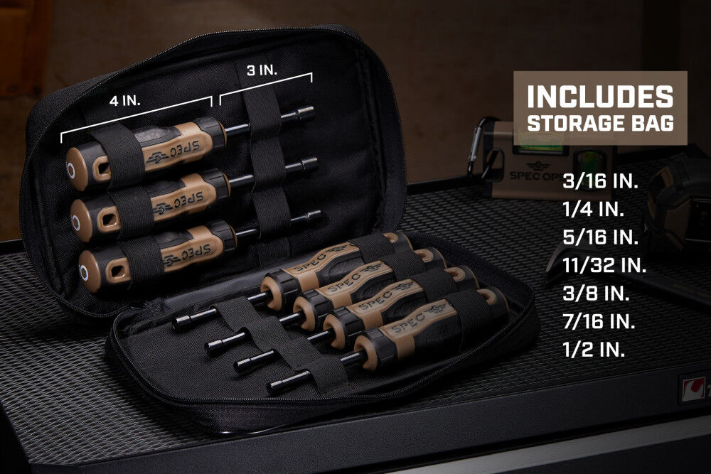 Spec Ops Nut Driver Set SAE 7pc SPEC-S-NUTSET-SAE - Acme Tools