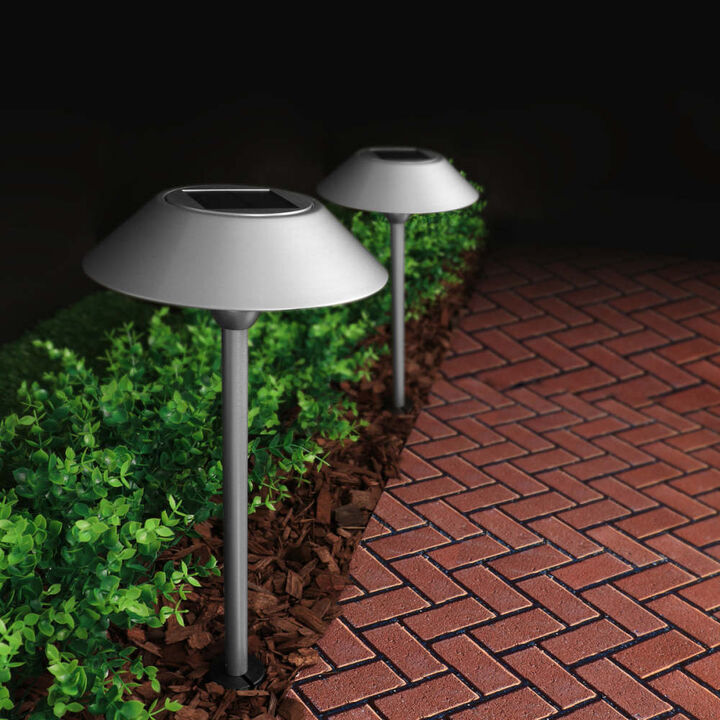 Feit Electric 12 Inch 0.4W 40 Lumens Landscape Solar Pathway Light Nickel, large image number 4